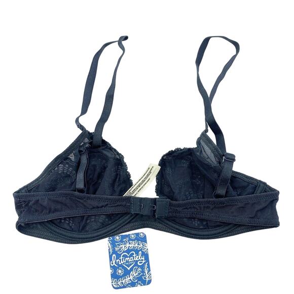 Free People Lace Triangle wired Bra in Navy blue storm Size 34A - Picture 3 of 6